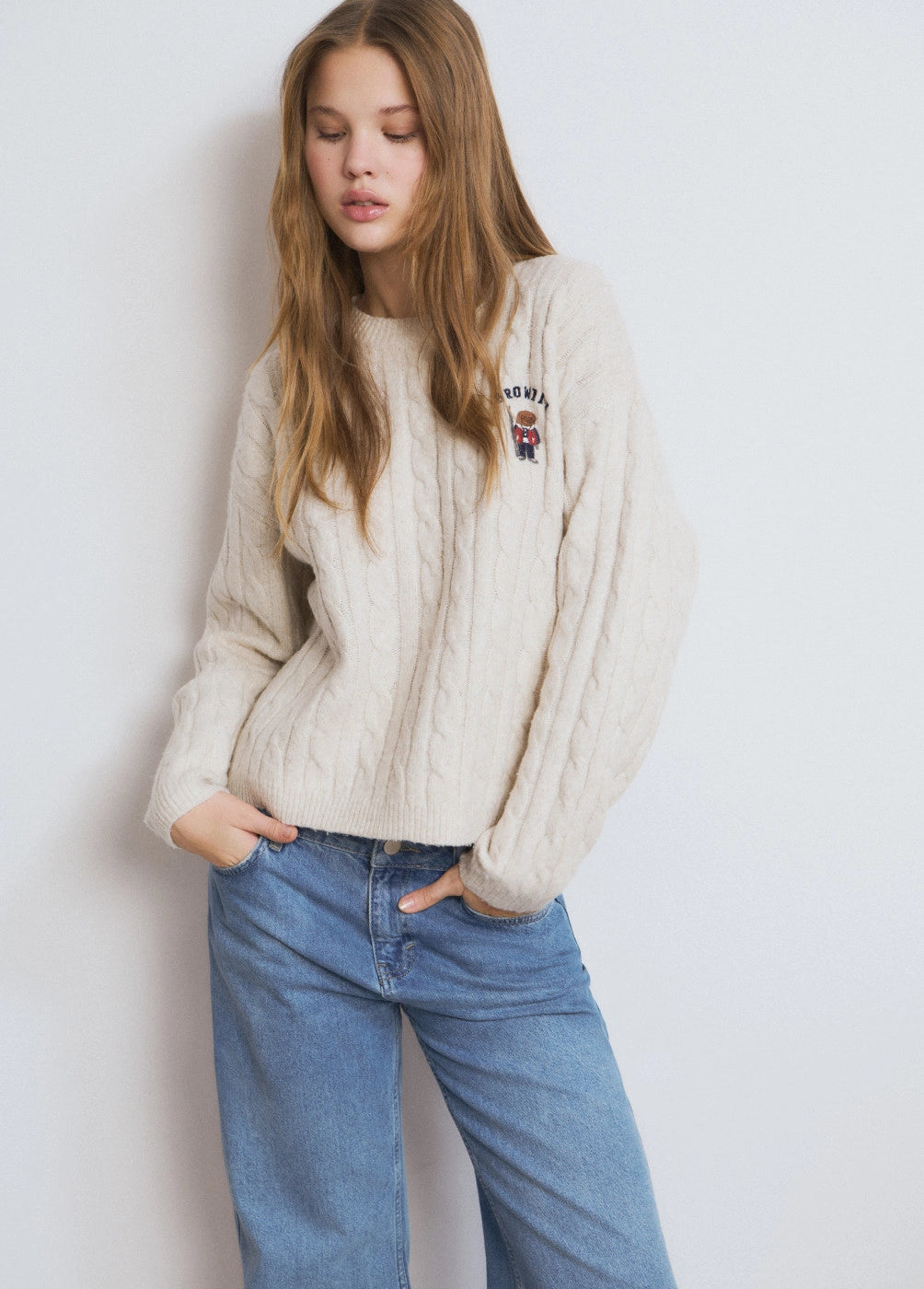 Jersey bordado ski trenzas