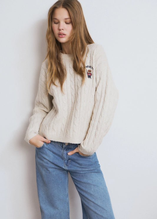 Jersey bordado ski trenzas