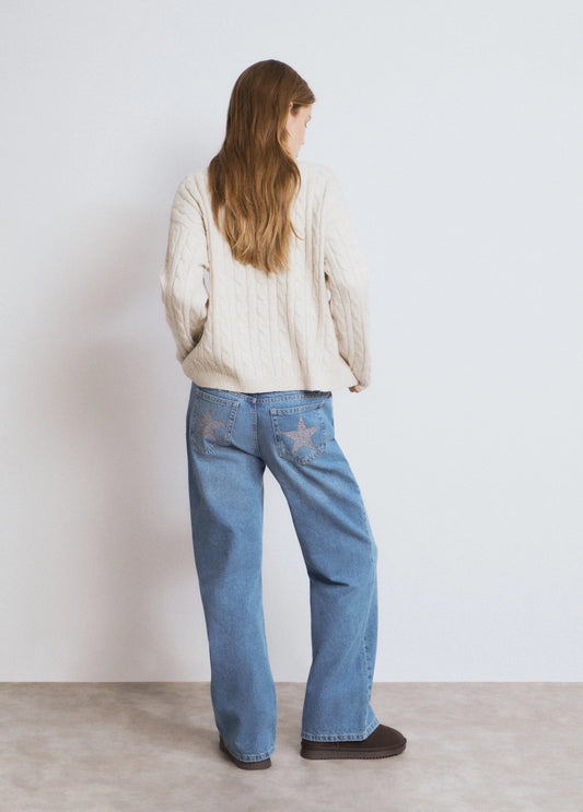 Jersey bordado ski trenzas