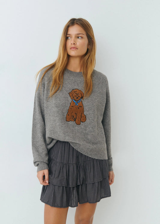 Jersey brownie bordado