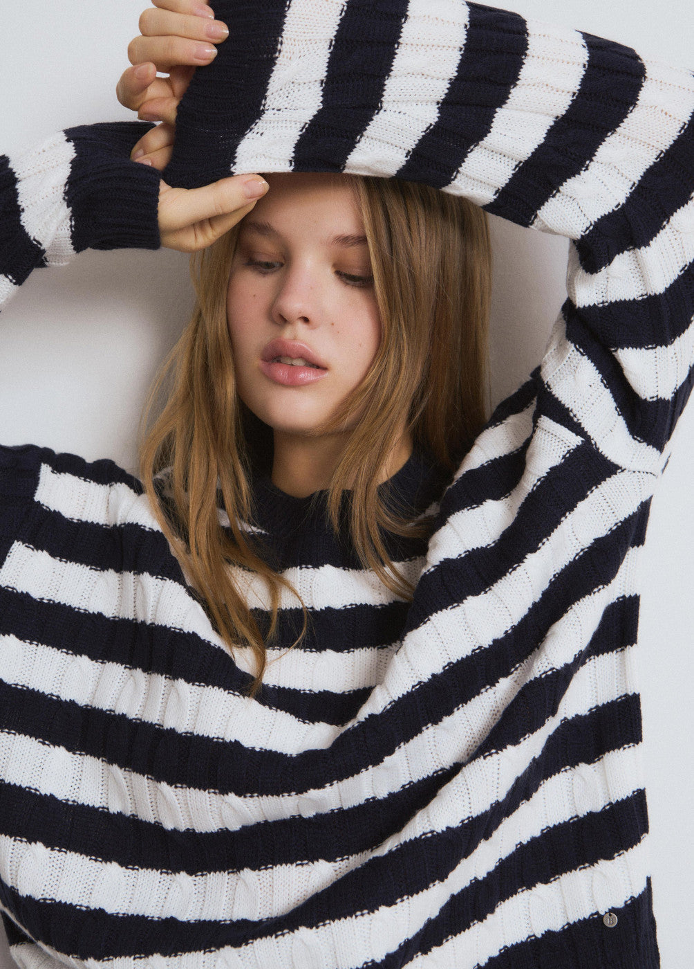 Jersey trenzas rayas bordado perrito