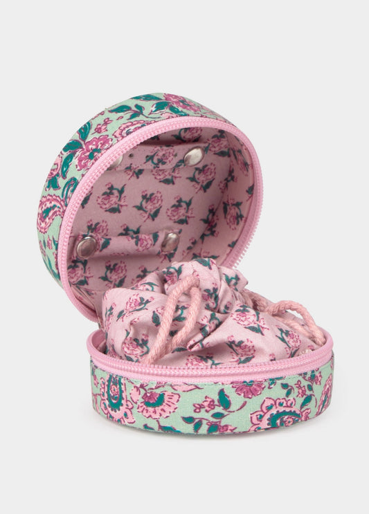 Joyero redondo estampado