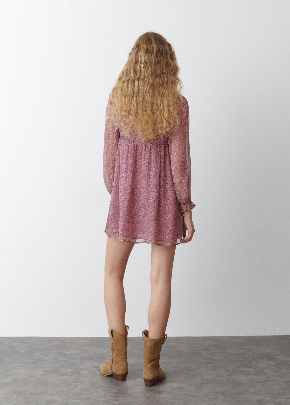 Vestido bata de pecho suelto