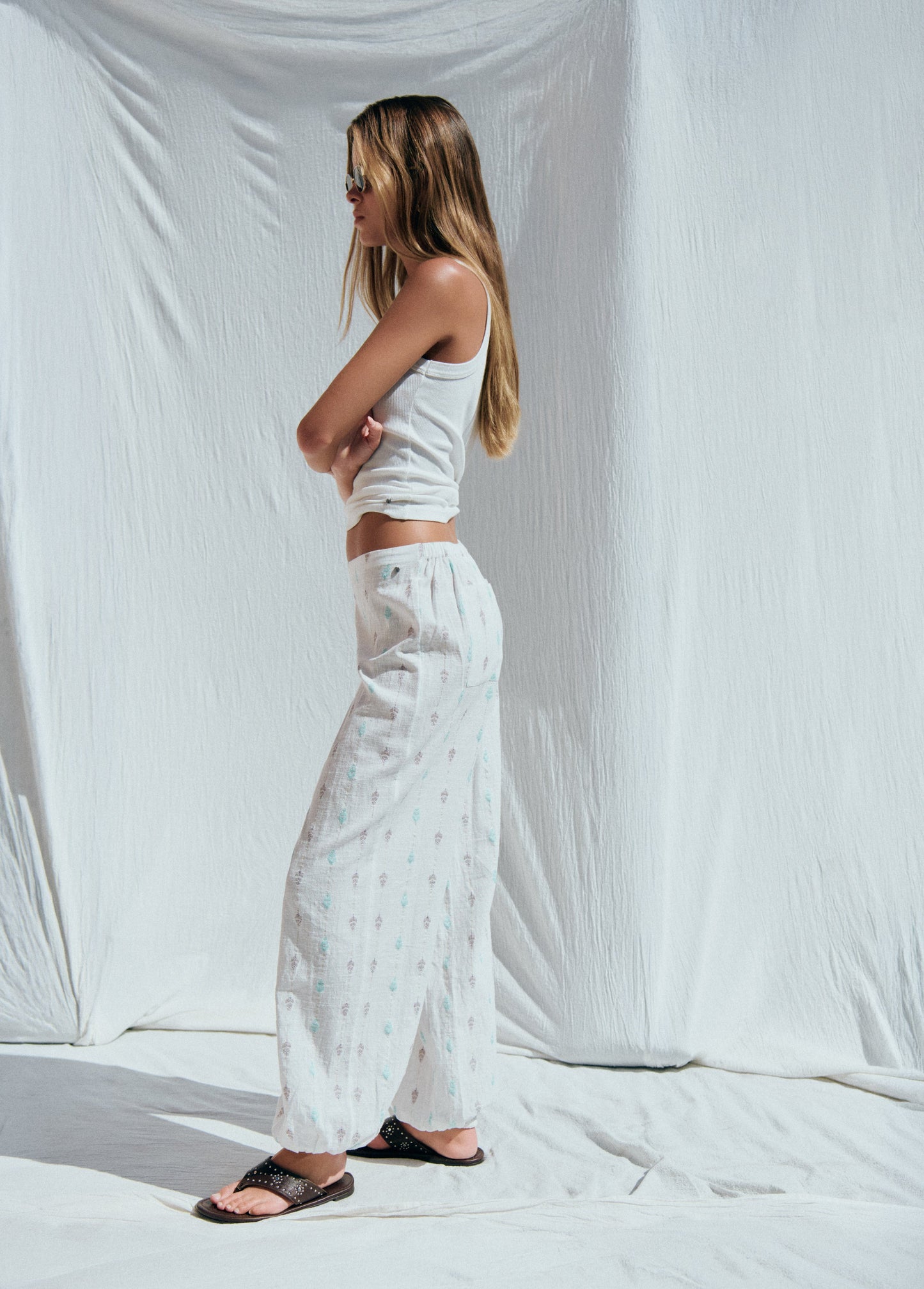 Pantalón bombacho estampado