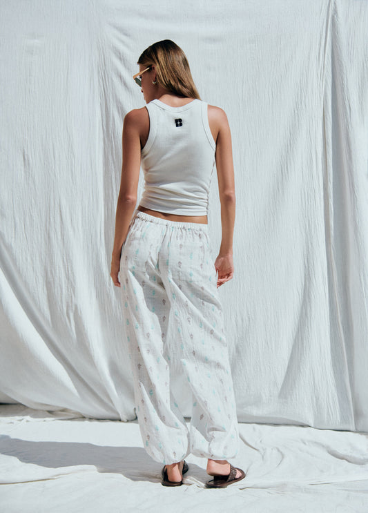 Pantalón bombacho estampado