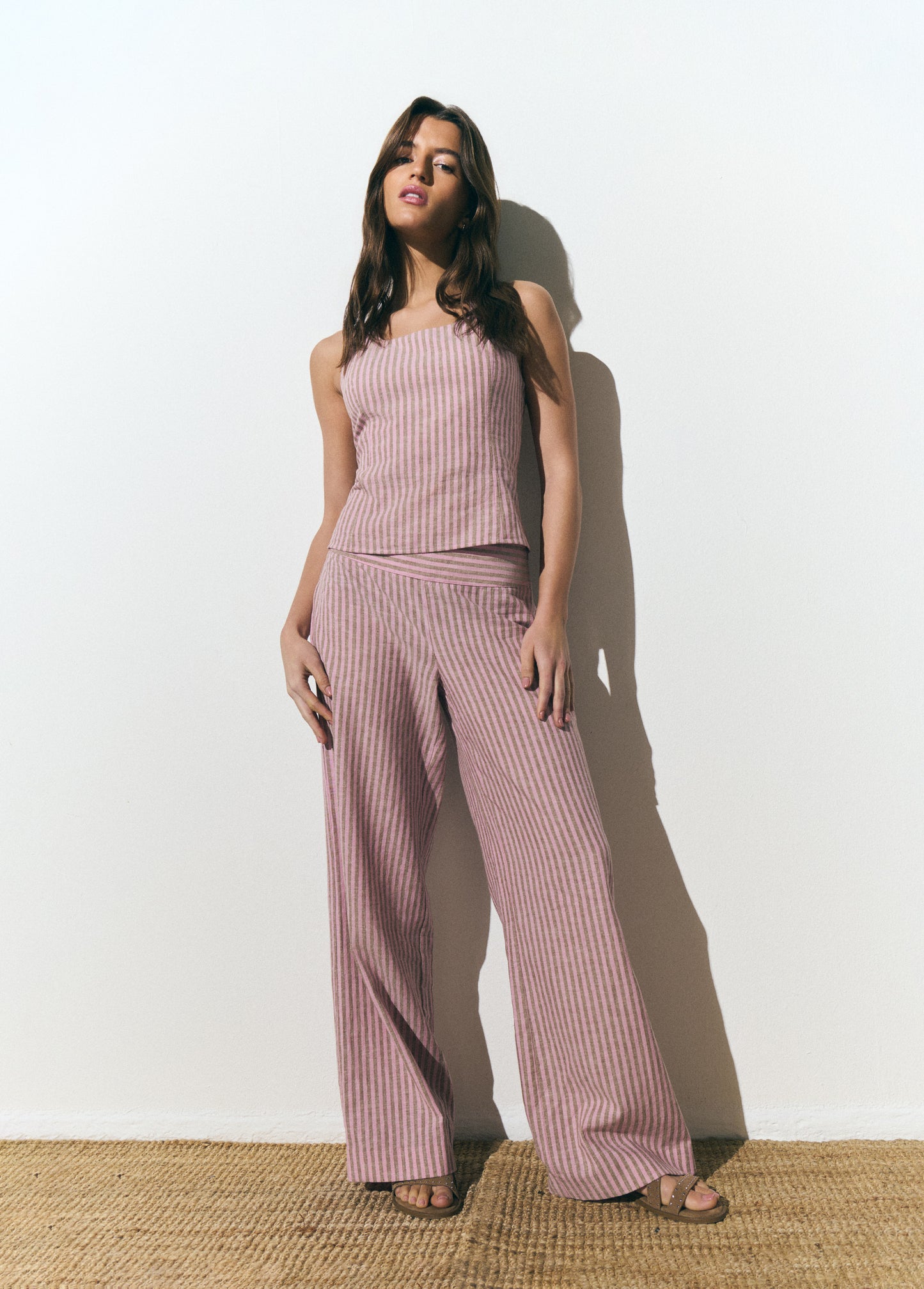 Top halter rayas