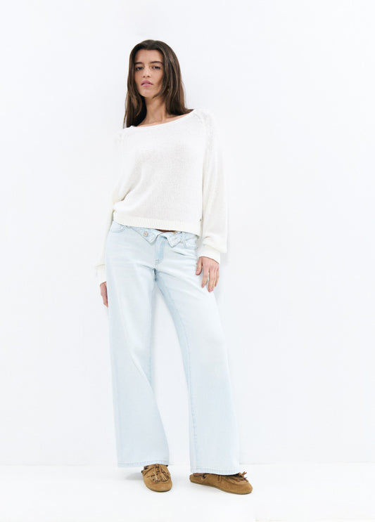 Mule mocasín borlas cuero