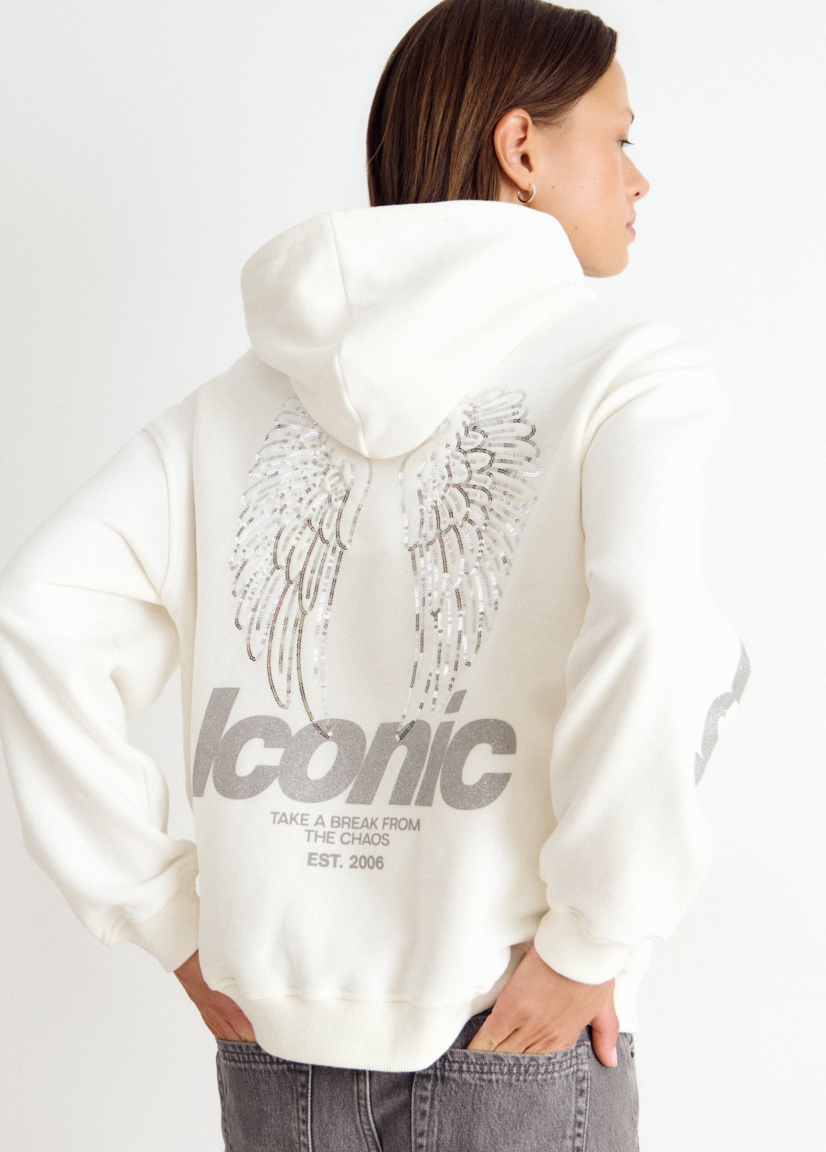 Sudadera capucha alas