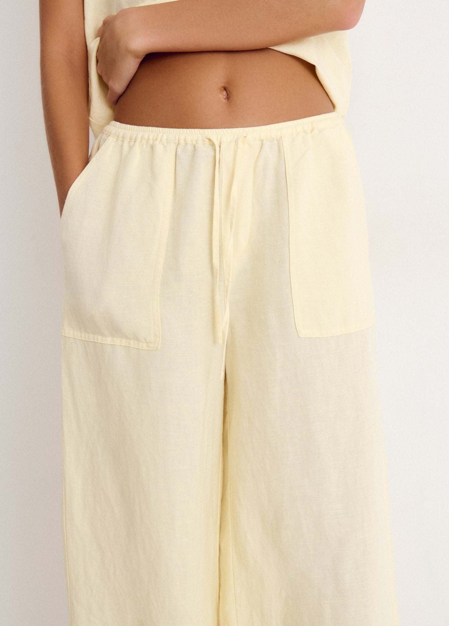 Pantalón bombacho lino