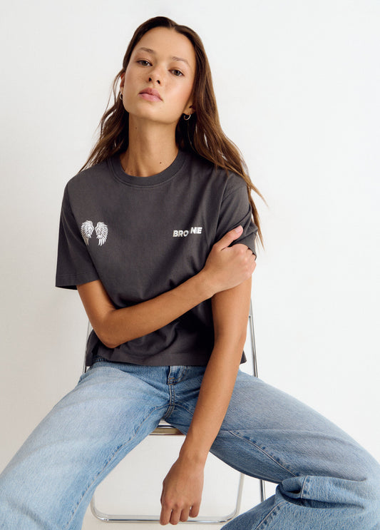 Camiseta alas lentejuelas