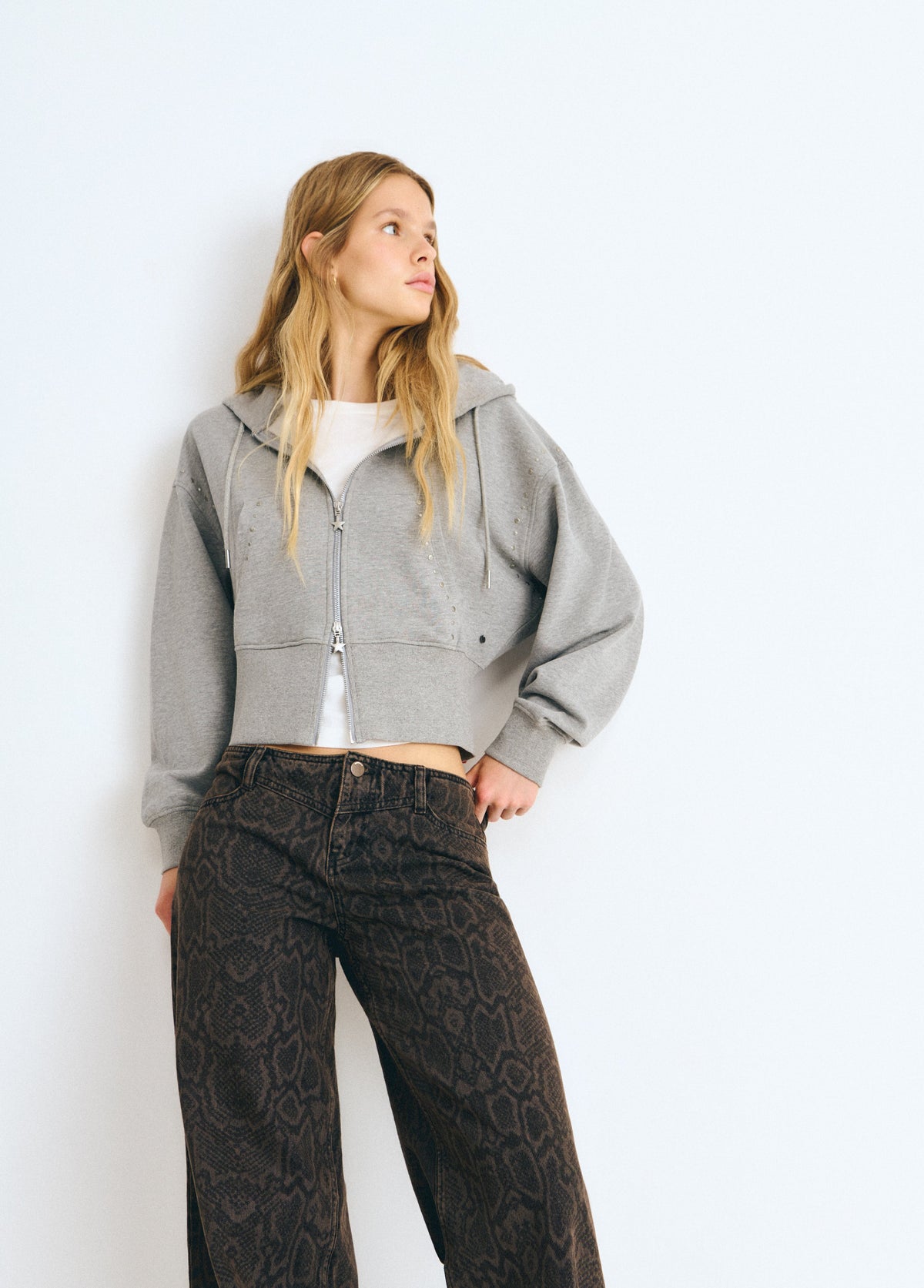 Pantalón recto animal print