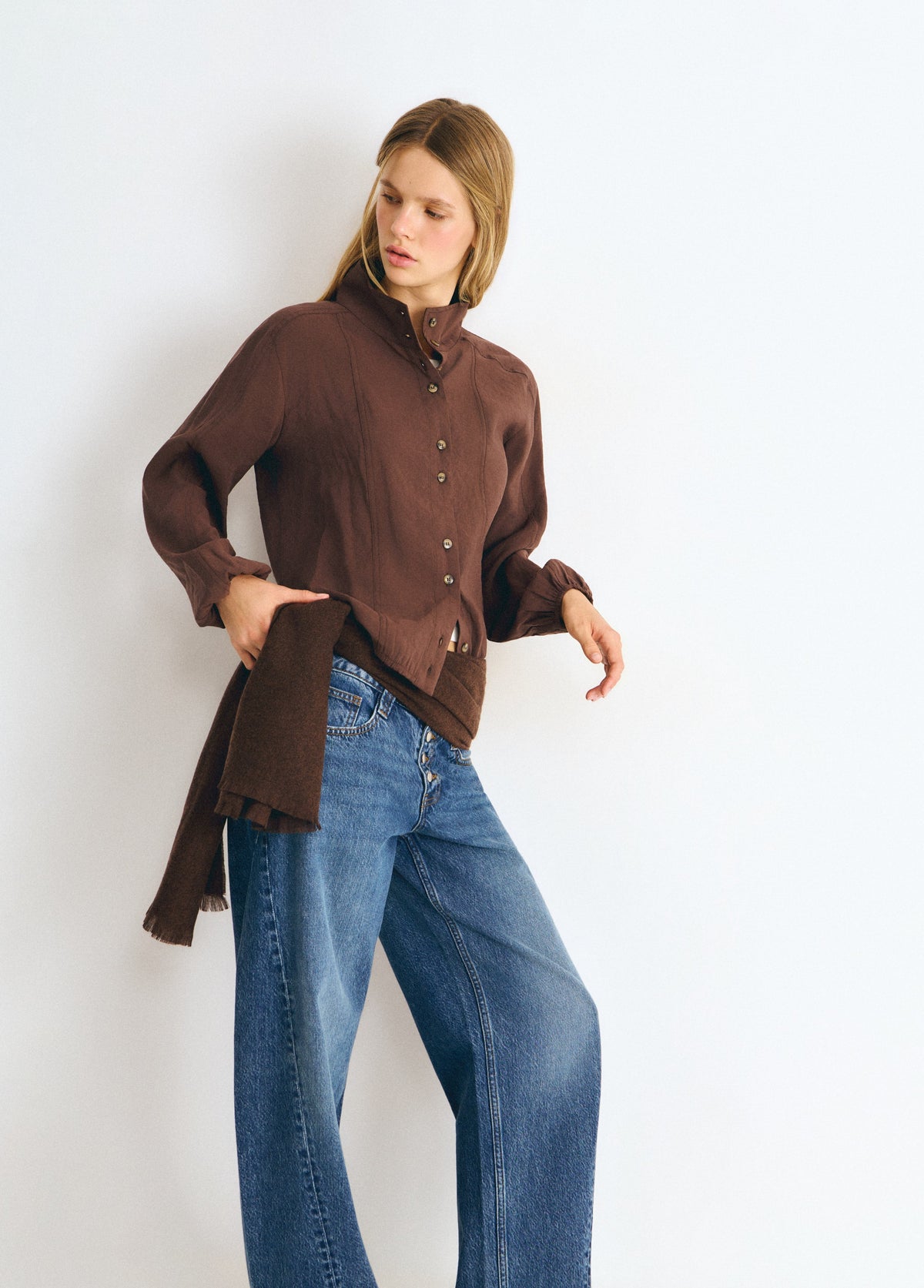 Blusa cuello alto