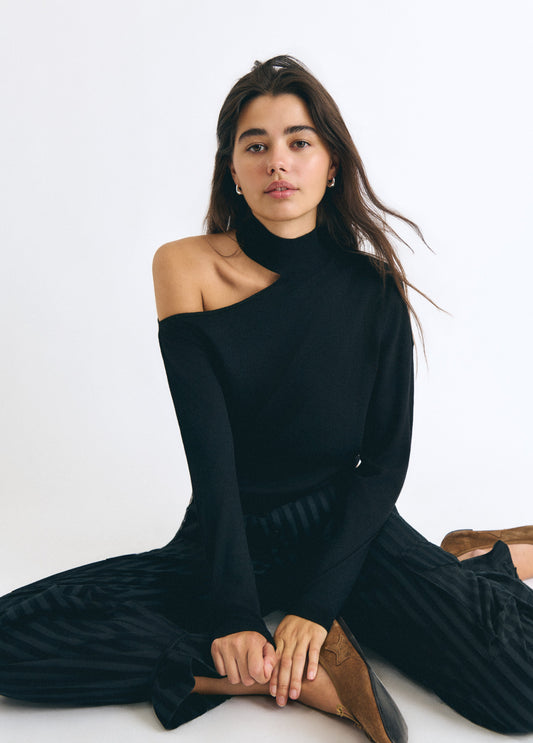 Jersey abertura cuello alto