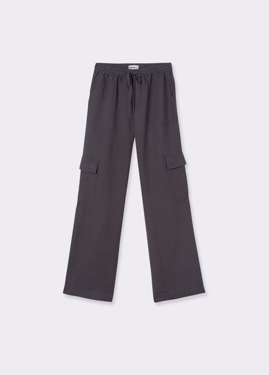 Pantalón bolsillos cargo lino