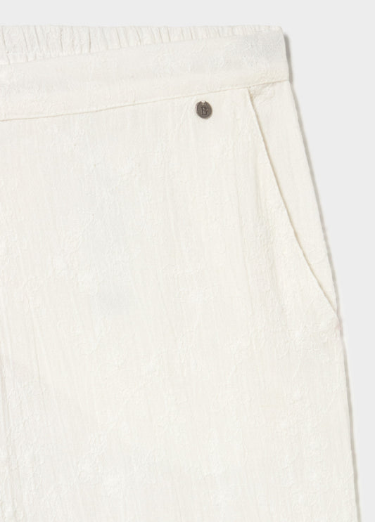 Pantalón bordados recto