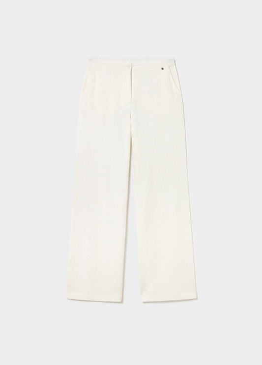 Pantalón bordados recto