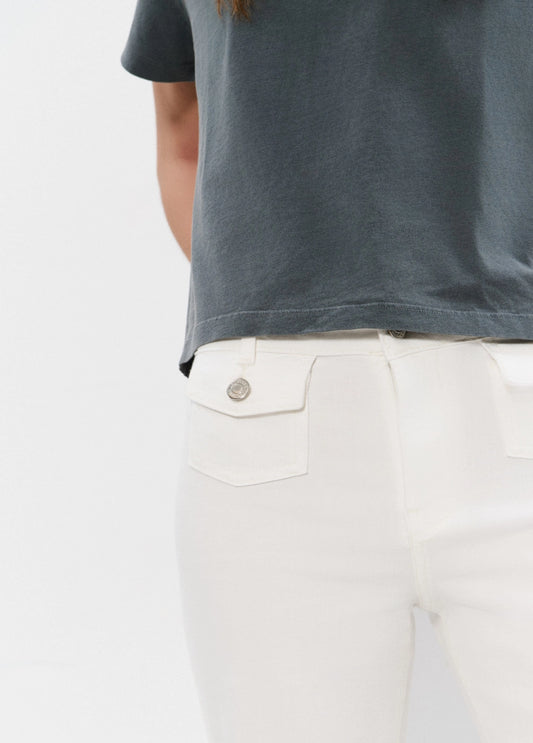 Pantalon campana bolsillos frontales