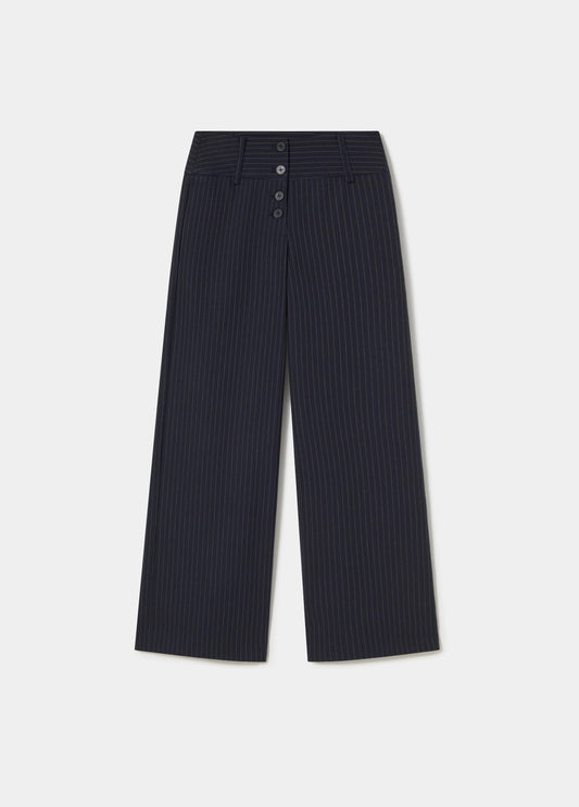 Pantalón cintura ancha rayas
