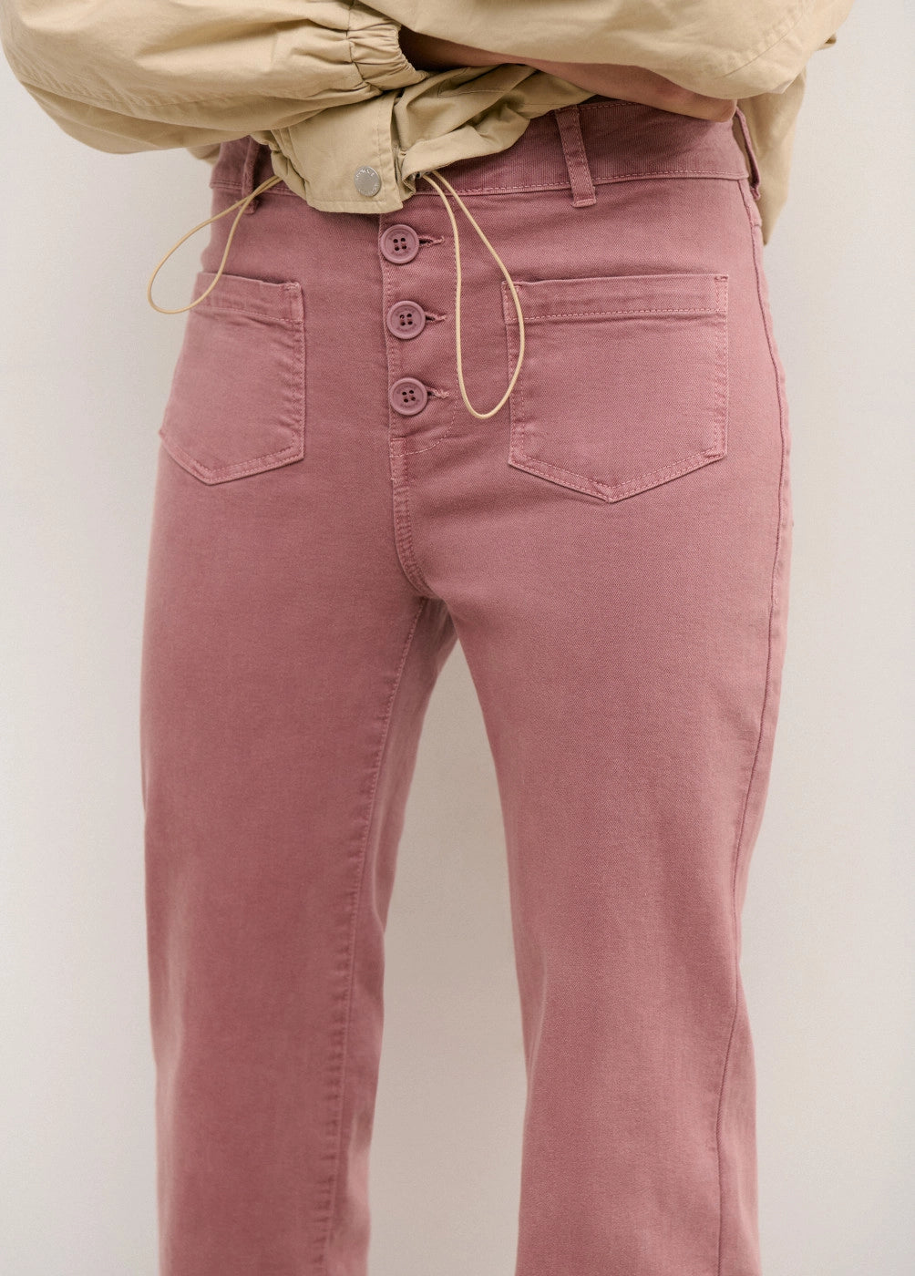 Pantalón culotte botones frontales