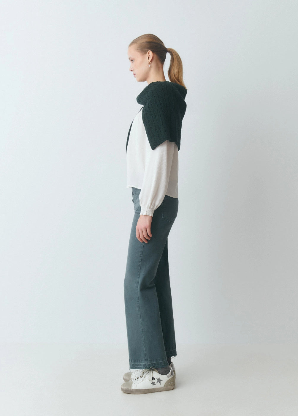 Pantalón culotte botones frontales