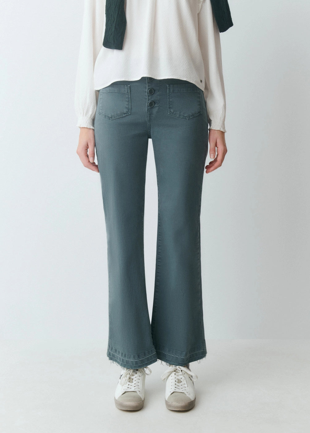 Pantalón culotte botones frontales