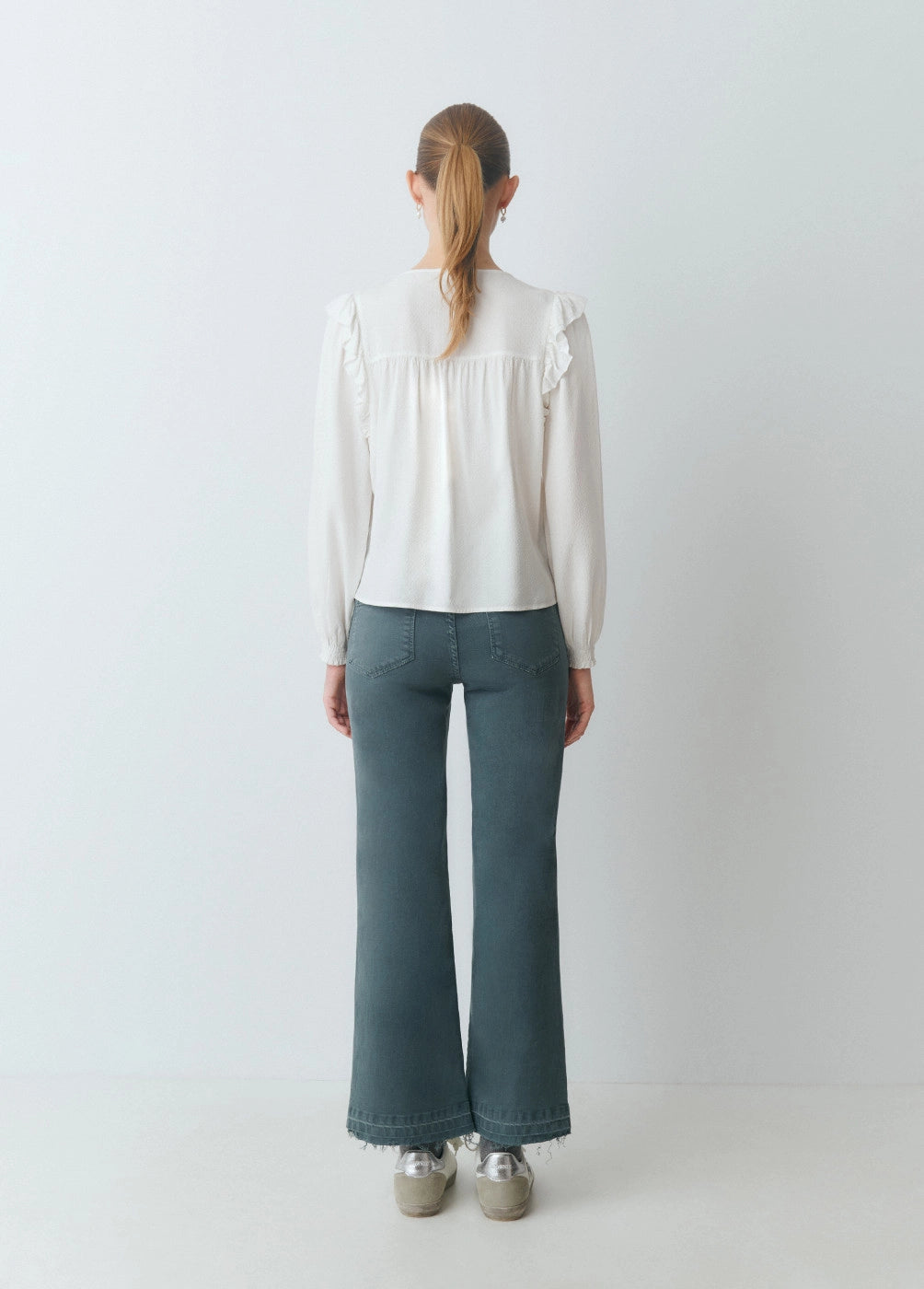 Pantalón culotte botones frontales