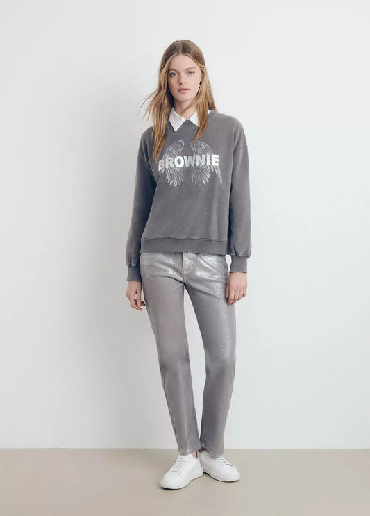 Pantalón laminado cinco bolsillos