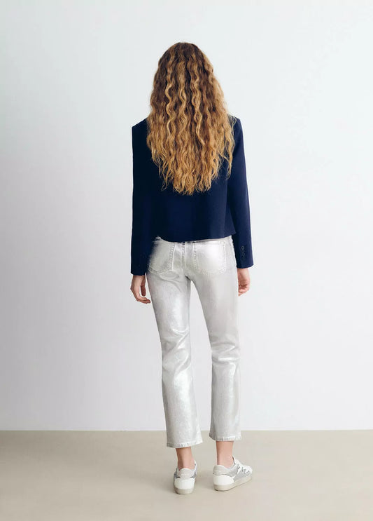 Pantalón laminado cinco bolsillos