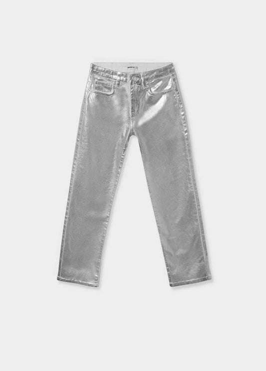 Pantalón laminado cinco bolsillos