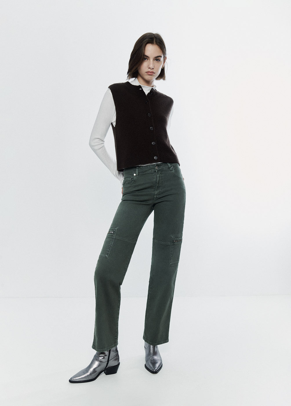 Pantalón recto cargo