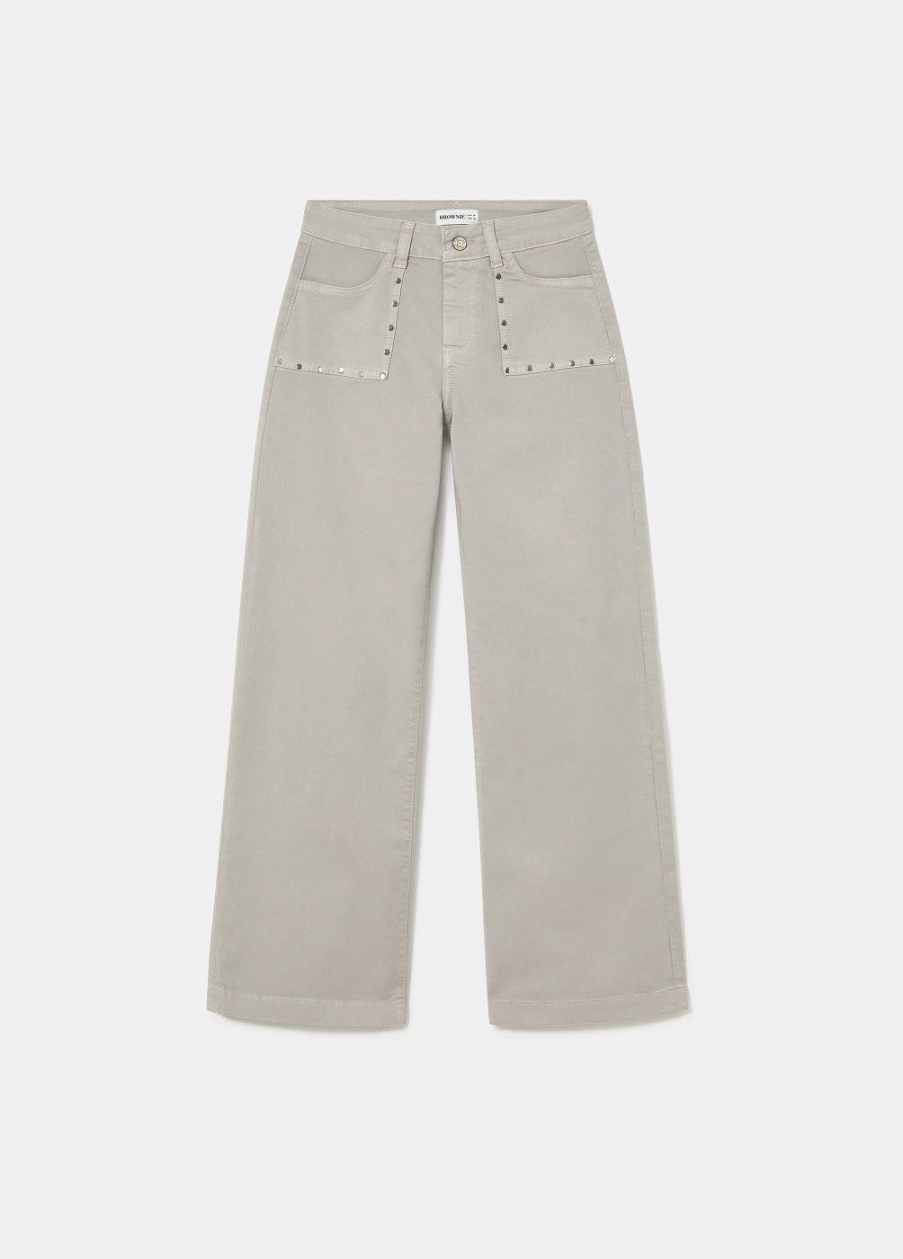 Pantalón recto tachas