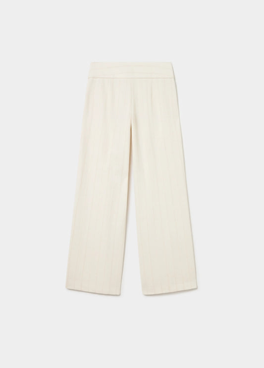 Pantalón tiro bajo tejido textura