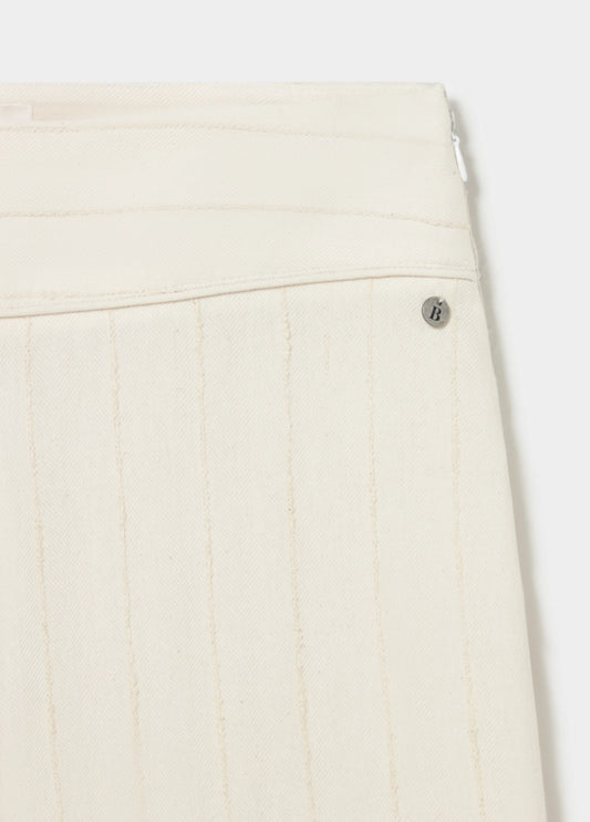 Pantalón tiro bajo tejido textura