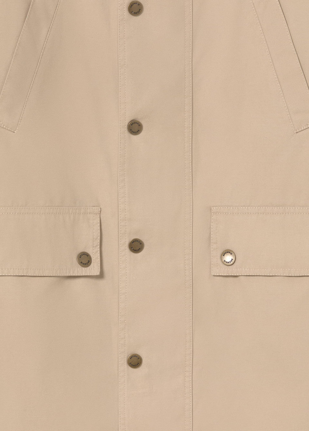 Parka larga de algodón arena