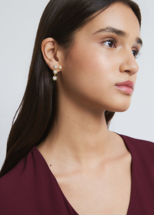 Pendiente estrellas brillo