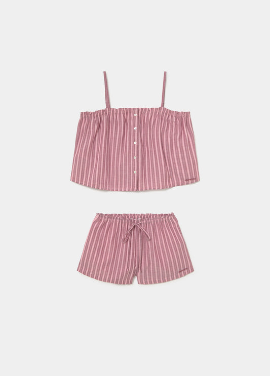 Pijama corto rayas