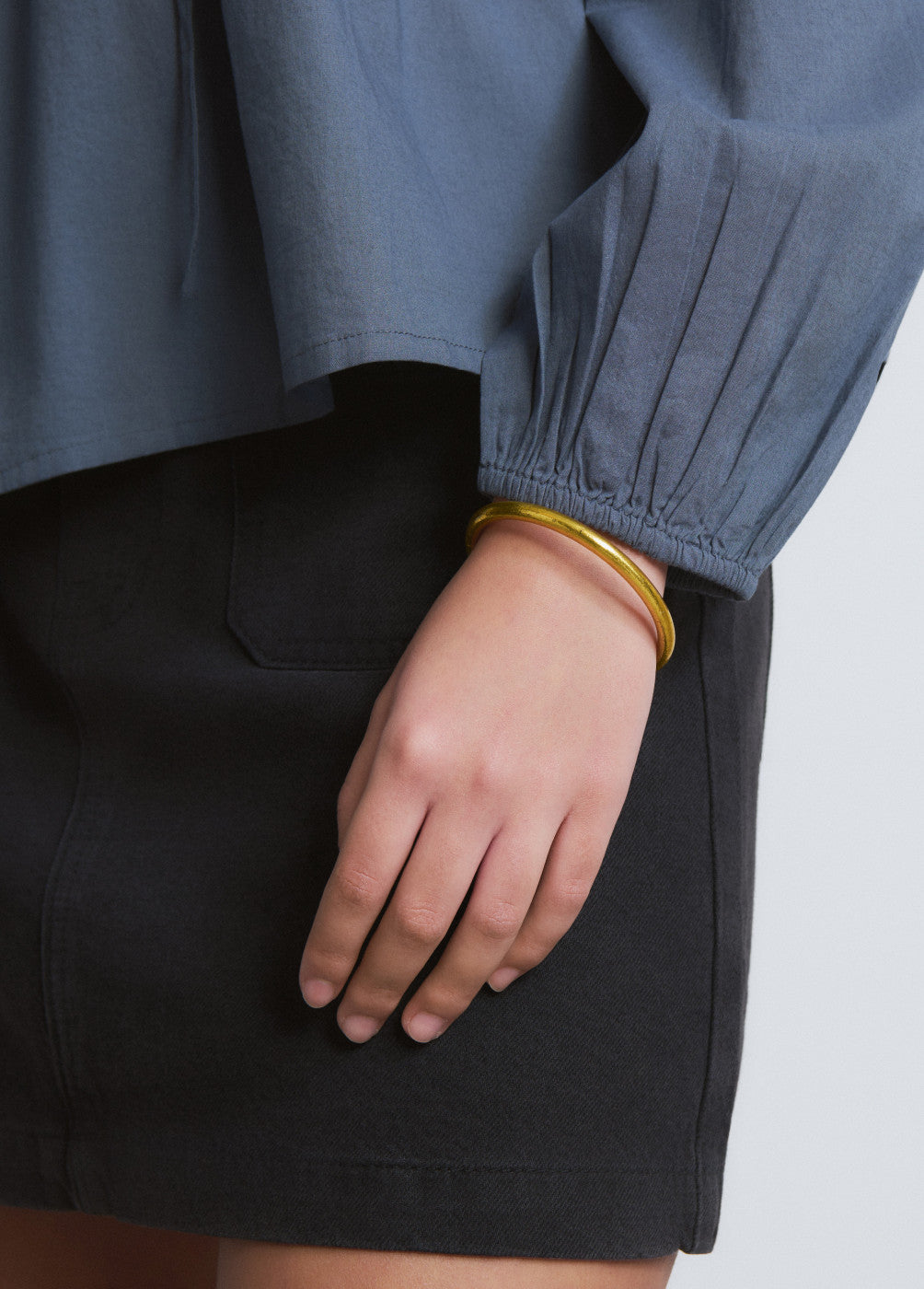 Pulsera pan de oro lisa