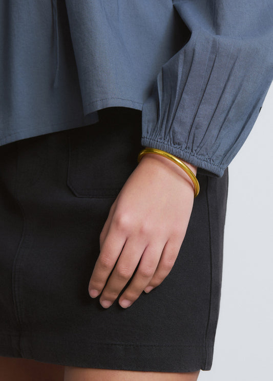 Pulsera pan de oro lisa