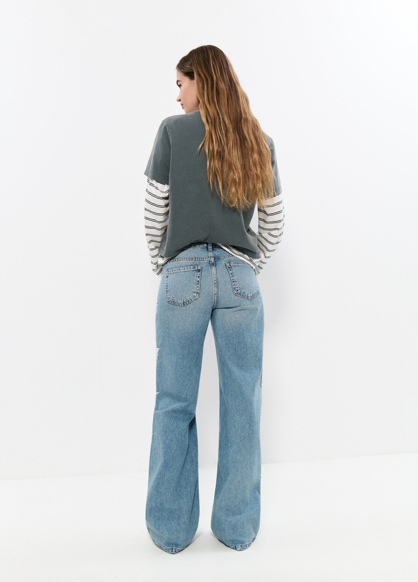 Jeans relaxed estrellas lateral