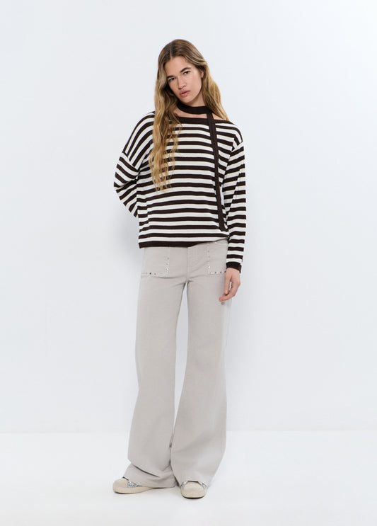 Jersey asimétrico rayas chocker