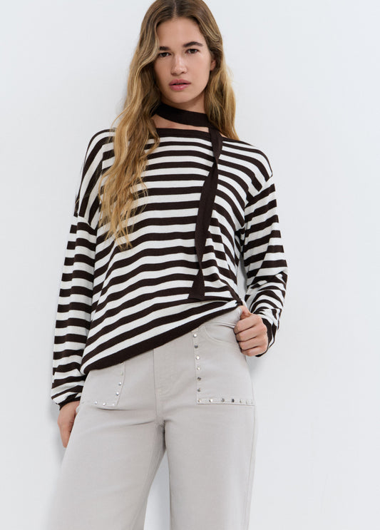 Jersey asimétrico rayas chocker