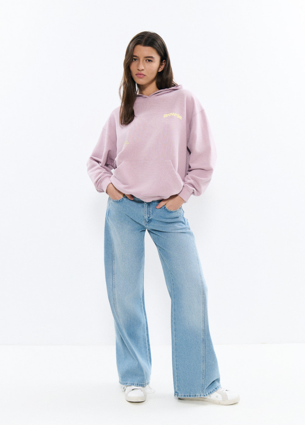 Sudadera alas capucha rosa