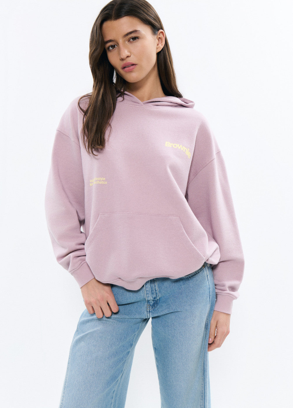 Sudadera alas capucha rosa