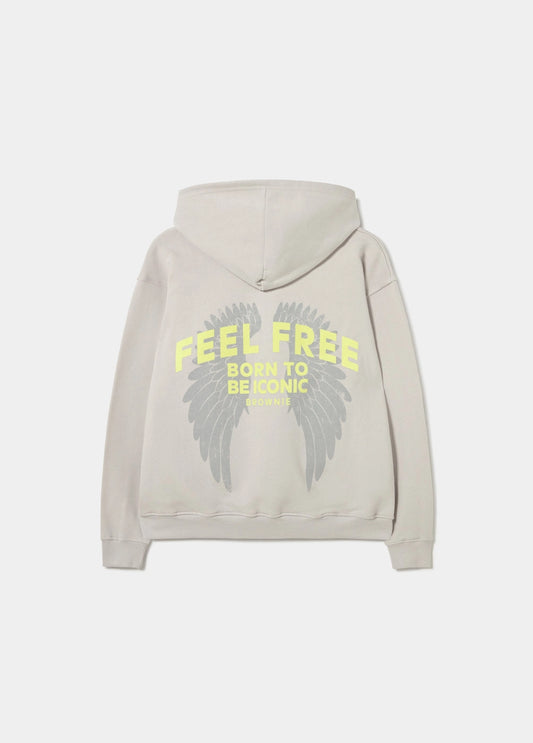 Sudadera capucha print alas