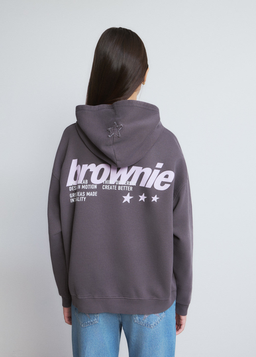 Sudadera capucha print espalda