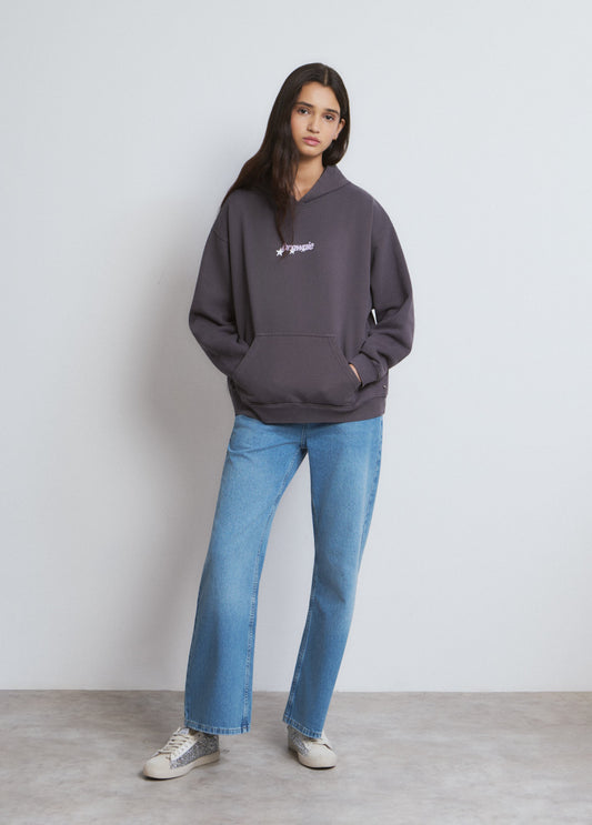 Sudadera capucha print espalda