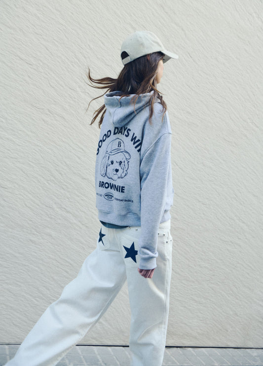 Sudadera capucha print perrito