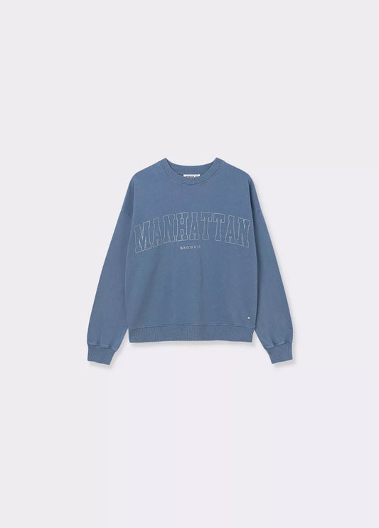 Sudadera lavada texto glittler