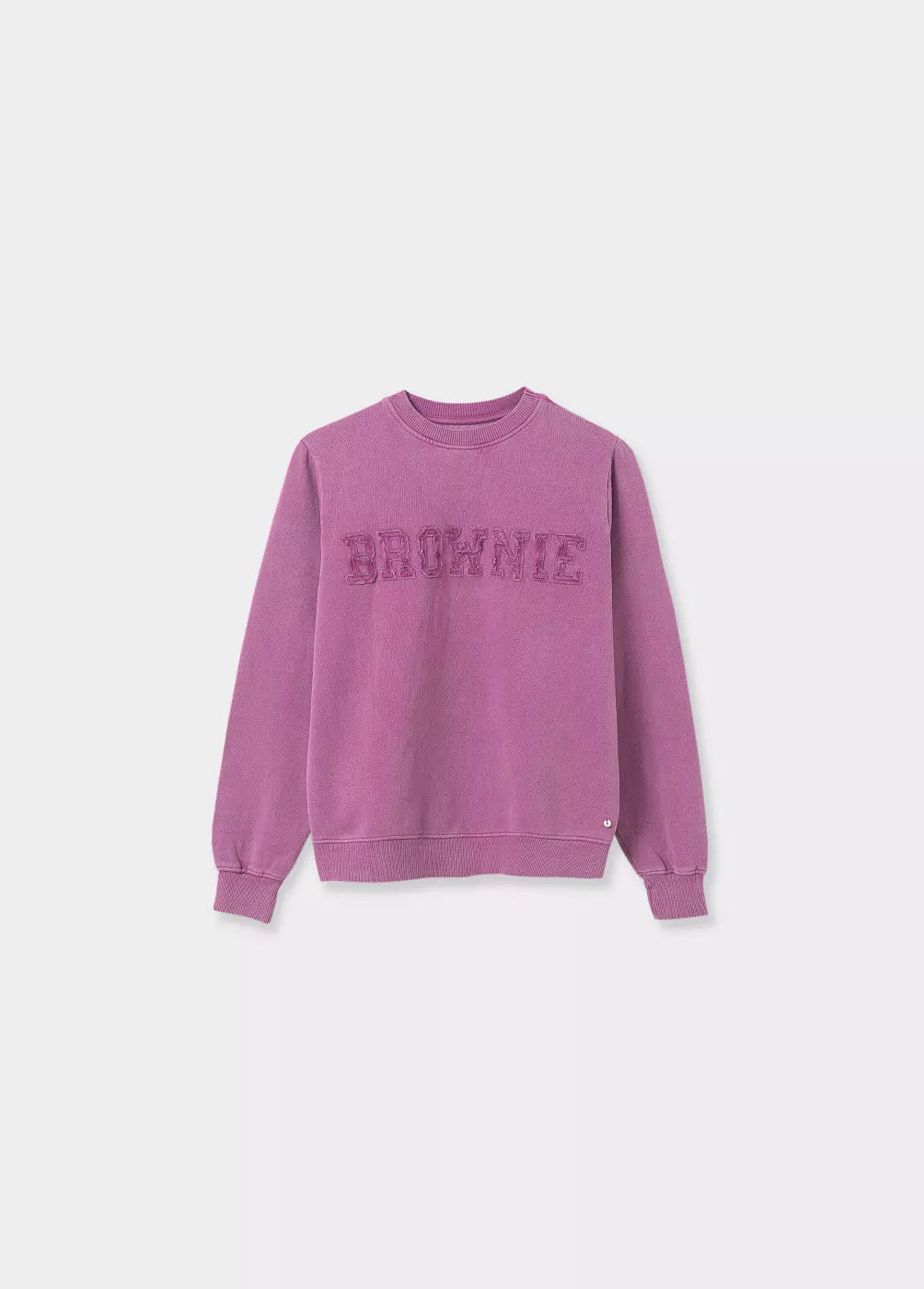 Sudadera lavada texto parche