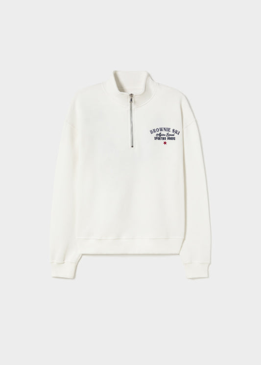 Sudadera logo texto crudo